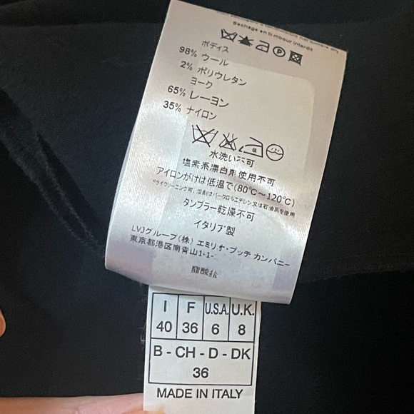 Emilio Pucci Sheath Dress Black Lace Embellishment Sleeveless Exposed Zip Back 6 - Picture 10 of 10